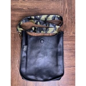 Pinafore Vegan Leather Crossbody Fashion Shoulder Bag with Adjustable Strap